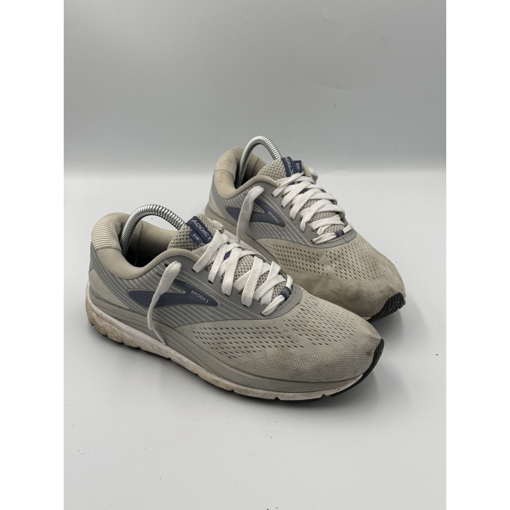 Brooks Addiction 14 Running Shoes Women's 9D Wide Gray Blue Sneaker 1203061D077 - Picture 3 of 9